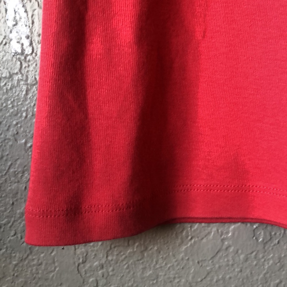Women’s Shirt Top Tommy Hilfiger Orange Short Sleeve Crew Neck Shirt Size Medium - Picture 6 of 10